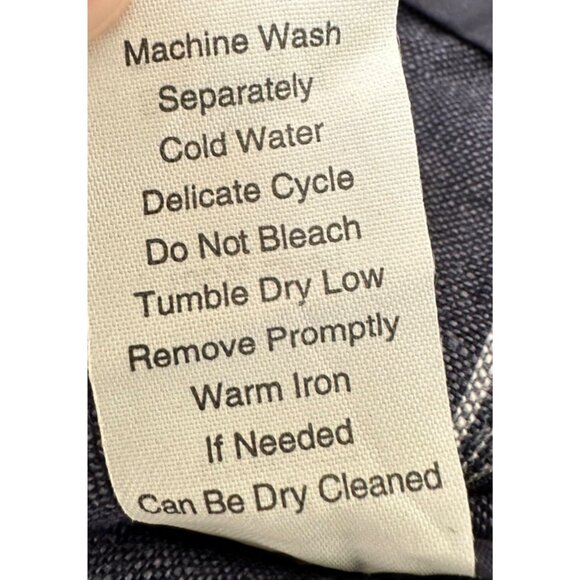 Cabi Navy White Stripe Linen Blazer 8 Women 2 Button 3/4 Sleeve Pockets Nautical - Picture 7 of 10